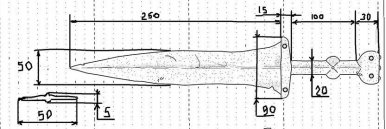 Гладиус меч размеры чертежи