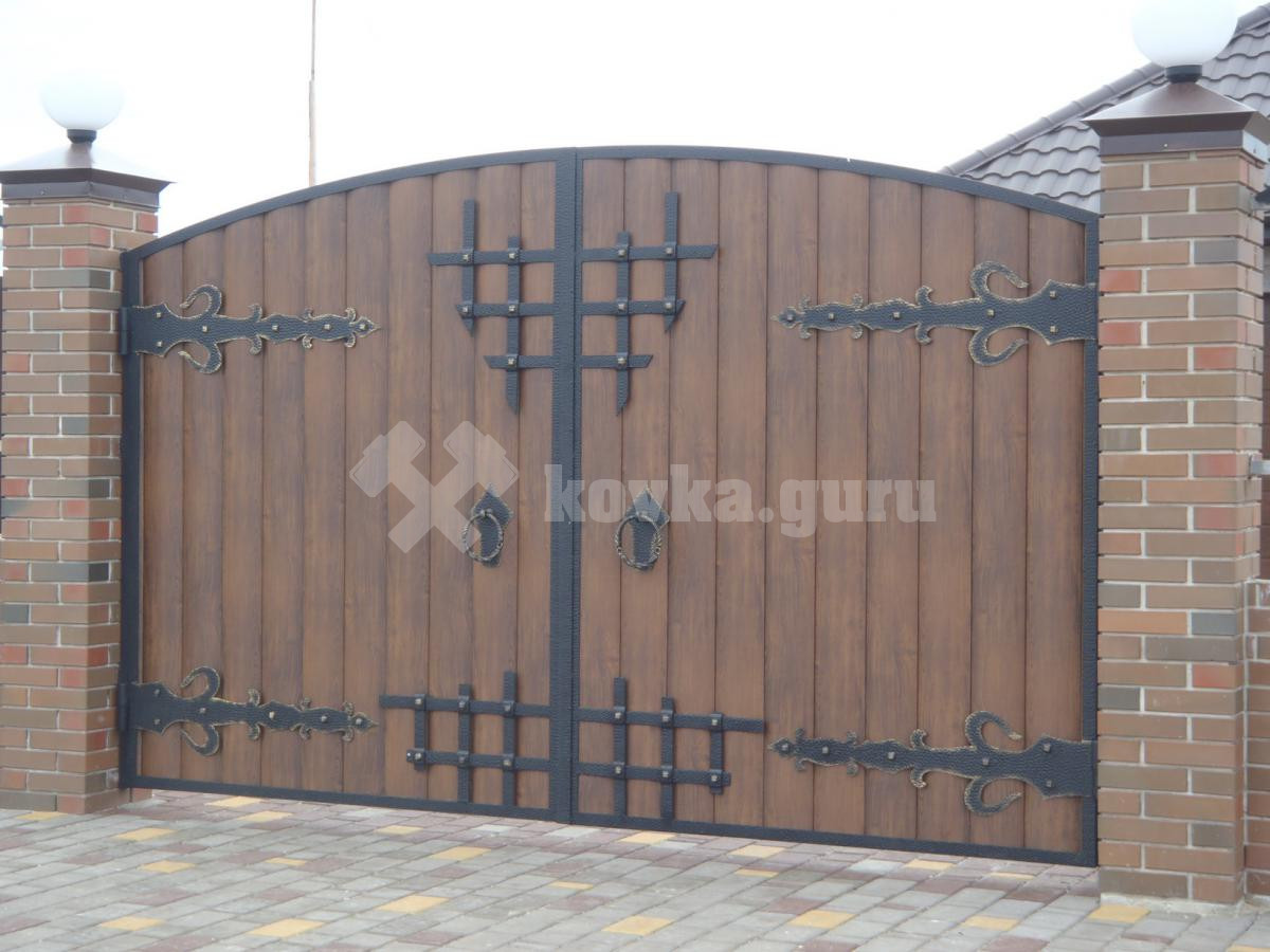 Ворота из круглой трубы своими руками